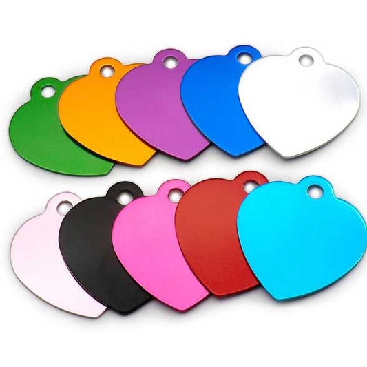 Aluminum heart tag (10pcs)